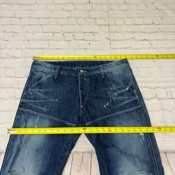 G-Star Raw Men 5620 3D Low Tapered Jeans Size 36x34 Blue Denim Italy D051 -20 - Picture 2 of 16
